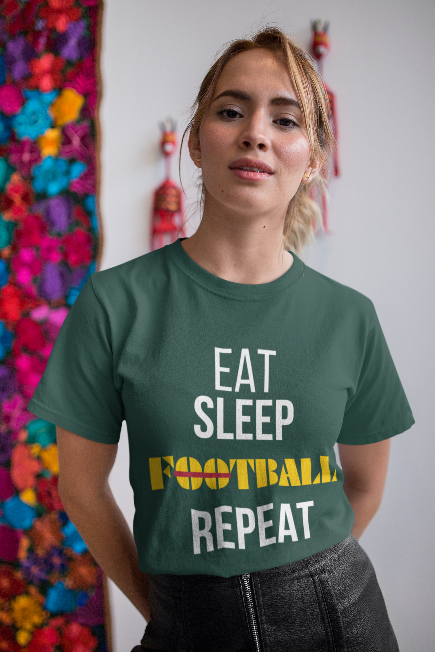 Eat Sleep Football Repeat T shirt